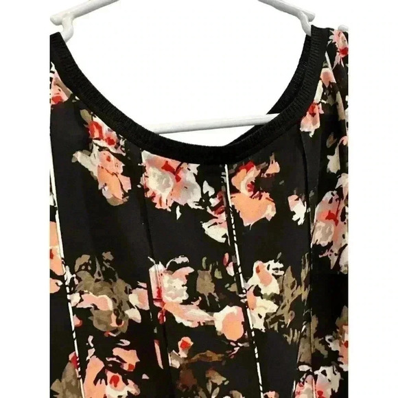 White House Black Market Women's Floral Woven Sweater Hi Low Tank Size M, EUC - Picture 3 of 7